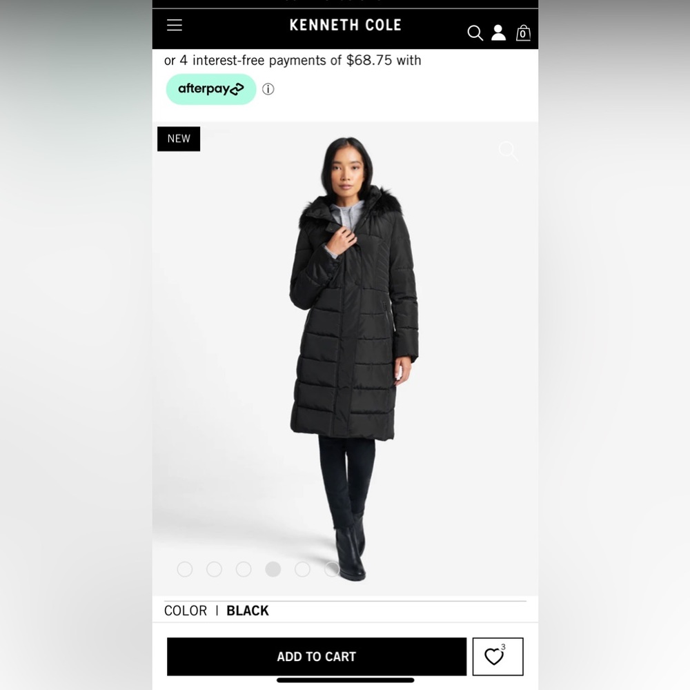 Kenneth Cole Faux Fur-Trimmed Hooded Puffer Jacket